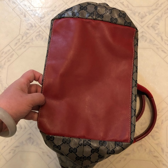 Gucci GG Pattern Navy Coating Canvas Shoulder Tote Bag - Picture 7 of 15